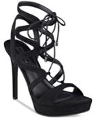 Guess Women's Aurela Strappy Lace-up Platform Dress Sandals Women's Shoes