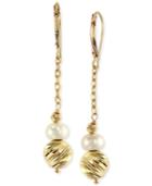 Effy Cultured Freshwater Pearl Drop Earrings In 14k Gold (6mm)