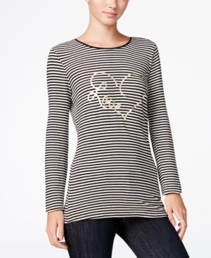 Maison Jules Striped Graphic T-shirt, Only At Macy's