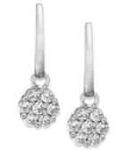 14k White Gold Diamond Cluster Drop Earrings (1/2 Ct. T.w.)
