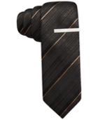 Alfani Red Glitz Stripe Skinny Tie, Only At Macy's