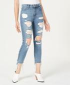 Guess It Girl Warp-stretch Ripped Skinny Jeans