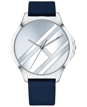 Tommy Hilfiger Women's Navy Leather Strap Watch 38mm