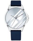 Tommy Hilfiger Women's Navy Leather Strap Watch 38mm