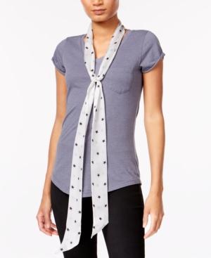 Vince Camuto Silk Supernova Star Skinny Scarf