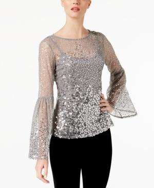 Inc International Concepts Sequinned Illusion Top, Created For Macy's