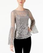 Inc International Concepts Sequinned Illusion Top, Created For Macy's