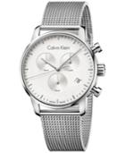 Calvin Klein City Men's Swiss Chronograph Stainless Steel Mesh Bracelet Watch 43mm K2g27126