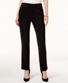 Jm Collection Embroidered Straight-leg Pants, Created For Macy's
