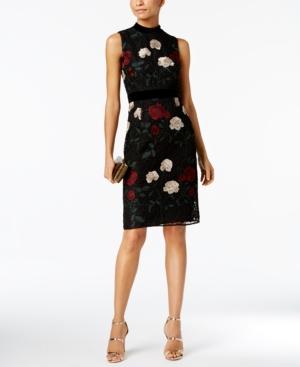 Ivanka Trump Lace Embroidered Sheath Dress