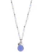 Lonna & Lilly Silver-tone Blue Stone Beaded Long Length Necklace
