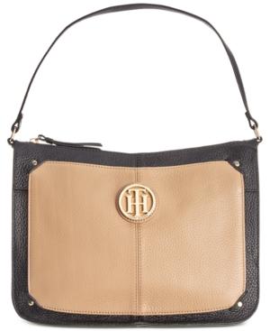 Tommy Hilfiger Tina Pebble Leather Small Hobo