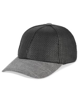 Inc International Concepts Mixed Material Baseball Cap, Created For Macy's