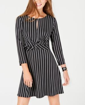 As U Wish Juniors' Printed Twist-front Dress