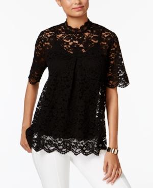 Chelsea And Theodore High-neck Lace Top