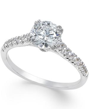 Certified Diamond Solitaire Engagement Ring (1-1/4 Ct. T.w.) In 18k White Gold