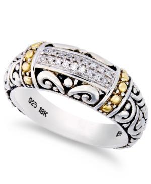 Balissima By Effy Diamond Accent Round Swirl Ring In 18k Gold And Sterling Silver