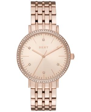 Dkny Women's Minetta Rose Gold-tone Stainless Steel Bracelet Watch 34mm Ny2608
