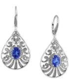 Tanzanite Royale By Effy Tanzanite (2-1/4 Ct. T.w.) And Diamond (1/3 Ct. T.w.) Drop Earrings In 14k White Gold
