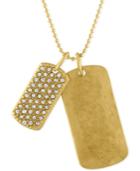 Rachel Rachel Roy Gold-tone Double Dog Tag Pendant Necklace