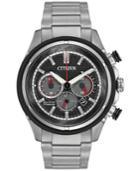 Citizen Men's Chronograph Eco-drive Titanium Bracelet Watch 46mm Ca4240-82e