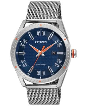 Citizen Drive From Citizen Eco-drive Men's Stainless Steel Mesh Bracelet Watch 42mm Bm6990-55l