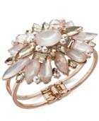 I.n.c. Rose Gold-tone Crystal & Imitation Pearl Cuff Bracelet, Created For Macy's