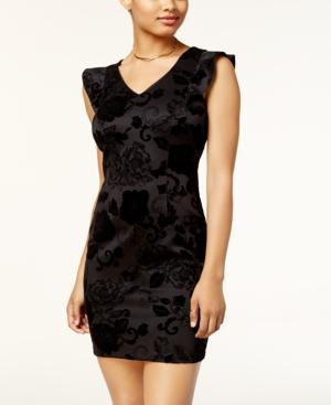 Bcx Juniors' Flocked Bodycon Dress