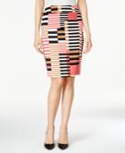 Nine West Printed Twill Pencil Skirt