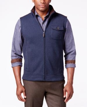 Tasso Elba Men's Faux Suede Trim Bonded Hunting Vest, Only At Macy's