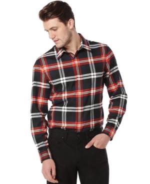 Perry Ellis Slim-fit Tartan Casual Shirt