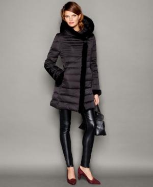 The Fur Vault Beaver-fur-trim Puffer Coat