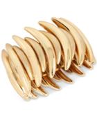 Robert Lee Morris Soho Gold-tone Curved Bar Stretch Bracelet