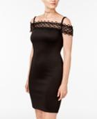 Jump Juniors' Crochet-trim Off-the-shoulder Dress
