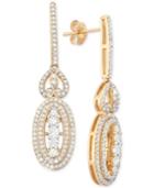 Wrapped In Love Antique Diamond Drop Earrings (1 Ct. T.w.) In 14k Gold, Created For Macy's