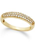 Diamond Pave Band (1/3 Ct. T.w.) In 14k Yellow, White Or Rose Gold