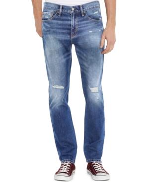 Levi's 511 Slim-fit Ripped And Faded Jeans, Record Skip Wash