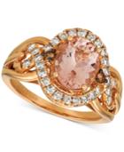 Le Vian Morganite (1-3/4 Ct. T.w.) & Diamond (5/8 Ct. T.w.) Ring In 14k Rose Gold