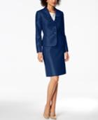 Le Suit Ruffle-lapel Skirt Suit, Regular & Petite