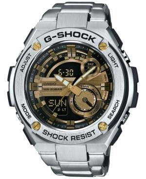 G-shock Men's Analog-digital Silver-tone Resin Bracelet Watch 59x52mm Gst210d-9a