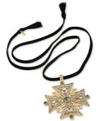 Rachel Rachel Roy Gold-tone Faux Suede Convertible Pendant Necklace