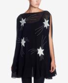 Catherine Malandrino Silk Chiffon Poncho Top