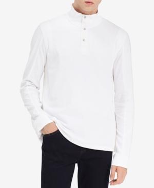 Calvin Klein Jeans Men's Garment-dyed Mock-collar Sweatshirt