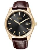 Citizen Watch, Men's Eco-drive Brown Leather Strap 40mm Au1043-00e