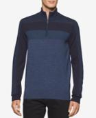 Calvin Klein Men's Merino Colorblocked Quarter-zip Sweater