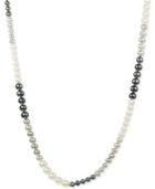 Multihued Cultured Freshwater Pearl Graduated Necklace (6-8mm)