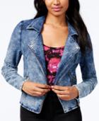 Marilyn Monroe Juniors' Denim Moto Jacket