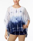 Jm Collection Ombre Dyed Poncho, Only At Macy's