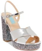 Blue By Betsy Johnson Ollie Platform Block-heel Evening Sandals Women's Shoes