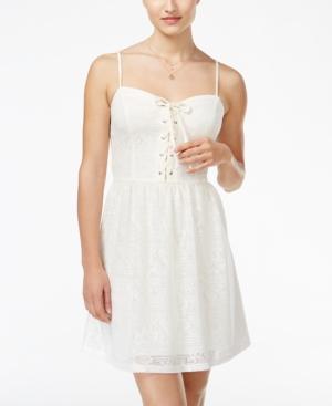 Fishbowl Juniors' Lace-up A-line Dress